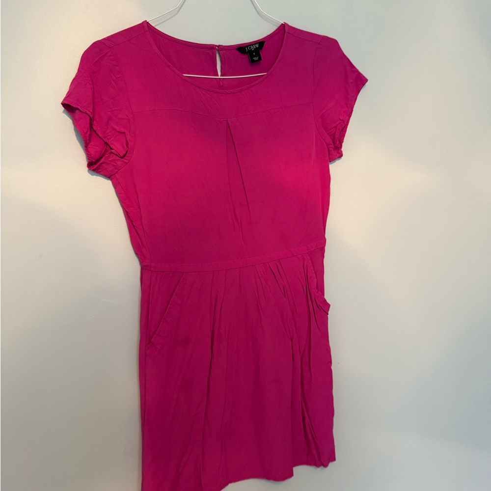 J. Crew Vibrant Pink Mini Dress